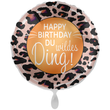 XXL Folienballon Animal Print Happy Birthday